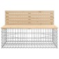 vidaXL Gartenbank aus Gabionen 103x70x65 cm Massivholz Kiefer vidaXL Gartenbank aus Gabionen 103x70x65 cm Massivholz Kiefer