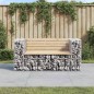 vidaXL Gartenbank aus Gabionen 143x71x65,5 cm Massivholz Kiefer vidaXL Gartenbank aus Gabionen 143x71x65,5 cm Massivholz Kiefer
