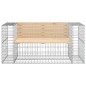vidaXL Gartenbank aus Gabionen 143x71x65,5 cm Massivholz Kiefer vidaXL Gartenbank aus Gabionen 143x71x65,5 cm Massivholz Kiefer