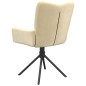 vidaXL Esszimmerstühle 2 Stk. Drehbar Creme Samt vidaXL Esszimmerstühle 2 Stk. Drehbar Creme Samt