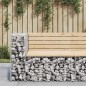 vidaXL Gartenbank aus Gabionen 92x71x65,5 cm Massivholz Kiefer vidaXL Gartenbank aus Gabionen 92x71x65,5 cm Massivholz Kiefer
