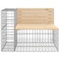 vidaXL Gartenbank aus Gabionen 92x71x65,5 cm Massivholz Kiefer vidaXL Gartenbank aus Gabionen 92x71x65,5 cm Massivholz Kiefer