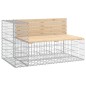 vidaXL Gartenbank aus Gabionen 122x71x65,5 cm Massivholz Kiefer vidaXL Gartenbank aus Gabionen 122x71x65,5 cm Massivholz Kiefer
