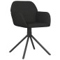 Esszimmerstühle 2 Stk. Drehbar Schwarz Samt Esszimmerstühle 2 Stk. Drehbar Schwarz Samt