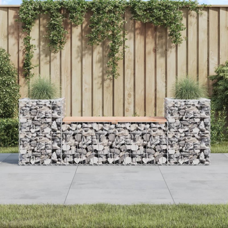 vidaXL Gartenbank aus Gabionen 183x41x60,5 cm Massivholz Douglasie vidaXL Gartenbank aus Gabionen 183x41x60,5 cm Massivholz Douglasie