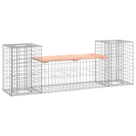 vidaXL Gartenbank aus Gabionen 183x41x60,5 cm Massivholz Douglasie