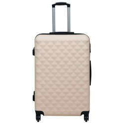 vidaXL Hartschalen-Trolley-Set 3 Stk. Golden ABS