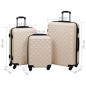 vidaXL Hartschalen-Trolley-Set 3 Stk. Golden ABS vidaXL Hartschalen-Trolley-Set 3 Stk. Golden ABS