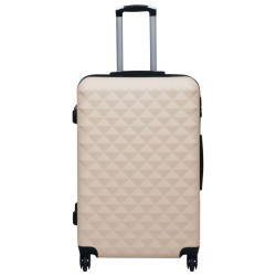 vidaXL Hartschalen-Trolley Golden ABS
