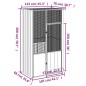vidaXL Voliere Anthrazit 115x78x200 cm Verzinkter Stahl vidaXL Voliere Anthrazit 115x78x200 cm Verzinkter Stahl
