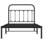vidaXL Bettgestell mit Kopfteil Metall Schwarz 100x190 cm