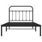 vidaXL Bettgestell mit Kopfteil Metall Schwarz 100x200 cm vidaXL Bettgestell mit Kopfteil Metall Schwarz 100x200 cm