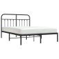 vidaXL Bettgestell mit Kopfteil Metall Schwarz 135x190 cm vidaXL Bettgestell mit Kopfteil Metall Schwarz 135x190 cm