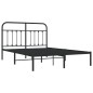 vidaXL Bettgestell mit Kopfteil Metall Schwarz 135x190 cm vidaXL Bettgestell mit Kopfteil Metall Schwarz 135x190 cm