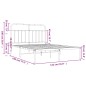 vidaXL Bettgestell mit Kopfteil Metall Schwarz 135x190 cm vidaXL Bettgestell mit Kopfteil Metall Schwarz 135x190 cm