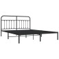 vidaXL Bettgestell mit Kopfteil Metall Schwarz 183x213 cm vidaXL Bettgestell mit Kopfteil Metall Schwarz 183x213 cm