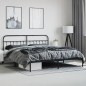 vidaXL Bettgestell mit Kopfteil Metall Schwarz 193x203 cm vidaXL Bettgestell mit Kopfteil Metall Schwarz 193x203 cm