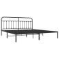 vidaXL Bettgestell mit Kopfteil Metall Schwarz 193x203 cm vidaXL Bettgestell mit Kopfteil Metall Schwarz 193x203 cm