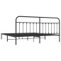 vidaXL Bettgestell mit Kopfteil Metall Schwarz 193x203 cm vidaXL Bettgestell mit Kopfteil Metall Schwarz 193x203 cm