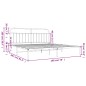 vidaXL Bettgestell mit Kopfteil Metall Schwarz 193x203 cm vidaXL Bettgestell mit Kopfteil Metall Schwarz 193x203 cm