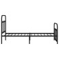 vidaXL Bettgestell mit Kopf- und Fußteil Metall Schwarz 100x190 cm vidaXL Bettgestell mit Kopf- und Fußteil Metall Schwarz 100x190 cm
