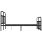 vidaXL Bettgestell mit Kopf- und Fußteil Metall Schwarz 135x190 cm vidaXL Bettgestell mit Kopf- und Fußteil Metall Schwarz 135x190 cm