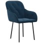 Esszimmerstühle 2 Stk. Blau Samt Esszimmerstühle 2 Stk. Blau Samt