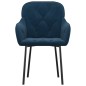 Esszimmerstühle 2 Stk. Blau Samt Esszimmerstühle 2 Stk. Blau Samt