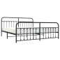 vidaXL Bettgestell mit Kopf- und Fußteil Metall Schwarz 193x203 cm vidaXL Bettgestell mit Kopf- und Fußteil Metall Schwarz 193x203 cm