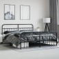 vidaXL Bettgestell mit Kopf- und Fußteil Metall Schwarz 193x203 cm vidaXL Bettgestell mit Kopf- und Fußteil Metall Schwarz 193x203 cm