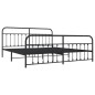vidaXL Bettgestell mit Kopf- und Fußteil Metall Schwarz 193x203 cm vidaXL Bettgestell mit Kopf- und Fußteil Metall Schwarz 193x203 cm