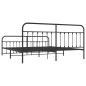 vidaXL Bettgestell mit Kopf- und Fußteil Metall Schwarz 193x203 cm vidaXL Bettgestell mit Kopf- und Fußteil Metall Schwarz 193x203 cm