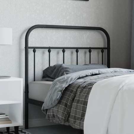 vidaXL Kopfteil Metall Schwarz 100 cm