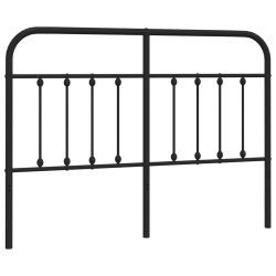 vidaXL Kopfteil Metall Schwarz 135 cm