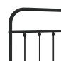 vidaXL Kopfteil Metall Schwarz 180 cm