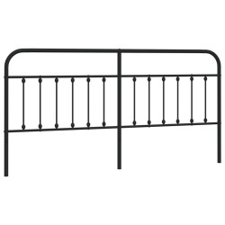 vidaXL Kopfteil Metall Schwarz 193 cm