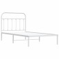 vidaXL Bettgestell mit Kopfteil Metall Weiß 100x190 cm vidaXL Bettgestell mit Kopfteil Metall Weiß 100x190 cm