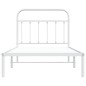 vidaXL Bettgestell mit Kopfteil Metall Weiß 100x190 cm vidaXL Bettgestell mit Kopfteil Metall Weiß 100x190 cm