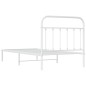 vidaXL Bettgestell mit Kopfteil Metall Weiß 100x190 cm vidaXL Bettgestell mit Kopfteil Metall Weiß 100x190 cm