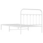 vidaXL Bettgestell mit Kopfteil Metall Weiß 100x200 cm vidaXL Bettgestell mit Kopfteil Metall Weiß 100x200 cm