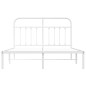 vidaXL Bettgestell mit Kopfteil Metall Weiß 135x190 cm vidaXL Bettgestell mit Kopfteil Metall Weiß 135x190 cm