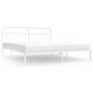 vidaXL Bettgestell mit Kopfteil Metall Weiß 193x203 cm vidaXL Bettgestell mit Kopfteil Metall Weiß 193x203 cm