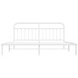 vidaXL Bettgestell mit Kopfteil Metall Weiß 193x203 cm vidaXL Bettgestell mit Kopfteil Metall Weiß 193x203 cm