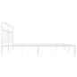 vidaXL Bettgestell mit Kopfteil Metall Weiß 193x203 cm vidaXL Bettgestell mit Kopfteil Metall Weiß 193x203 cm