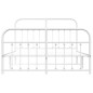 vidaXL Bettgestell mit Kopf- und Fußteil Metall Weiß 135x190 cm vidaXL Bettgestell mit Kopf- und Fußteil Metall Weiß 135x190 cm