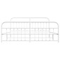 vidaXL Bettgestell mit Kopf- und Fußteil Metall Weiß 193x203 cm vidaXL Bettgestell mit Kopf- und Fußteil Metall Weiß 193x203 cm