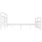 vidaXL Bettgestell mit Kopf- und Fußteil Metall Weiß 193x203 cm vidaXL Bettgestell mit Kopf- und Fußteil Metall Weiß 193x203 cm