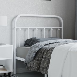 vidaXL Kopfteil Metall Weiß 100 cm