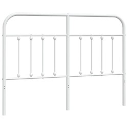 vidaXL Kopfteil Metall Weiß 135 cm