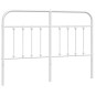 vidaXL Kopfteil Metall Weiß 135 cm